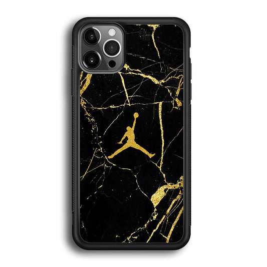 Air Jordan Golden Root Marble iPhone 12 Pro Case-Oxvistore