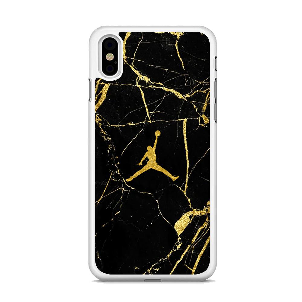 Air Jordan Golden Root Marble iPhone XS Case-Oxvistore