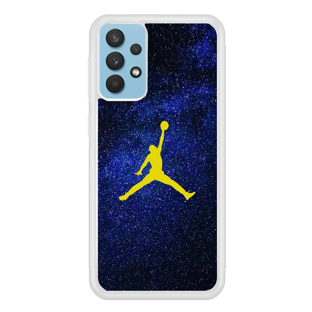 Air Jordan Gold in Galaxy Samsung Galaxy A32 Case-Oxvistore