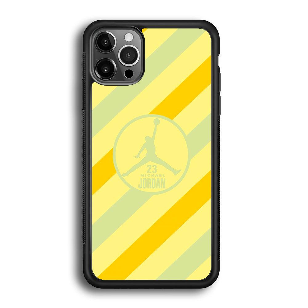 Air Jordan Gradation of Light iPhone 12 Pro Max Case-Rubber Black (2D Case)-Oxvistore