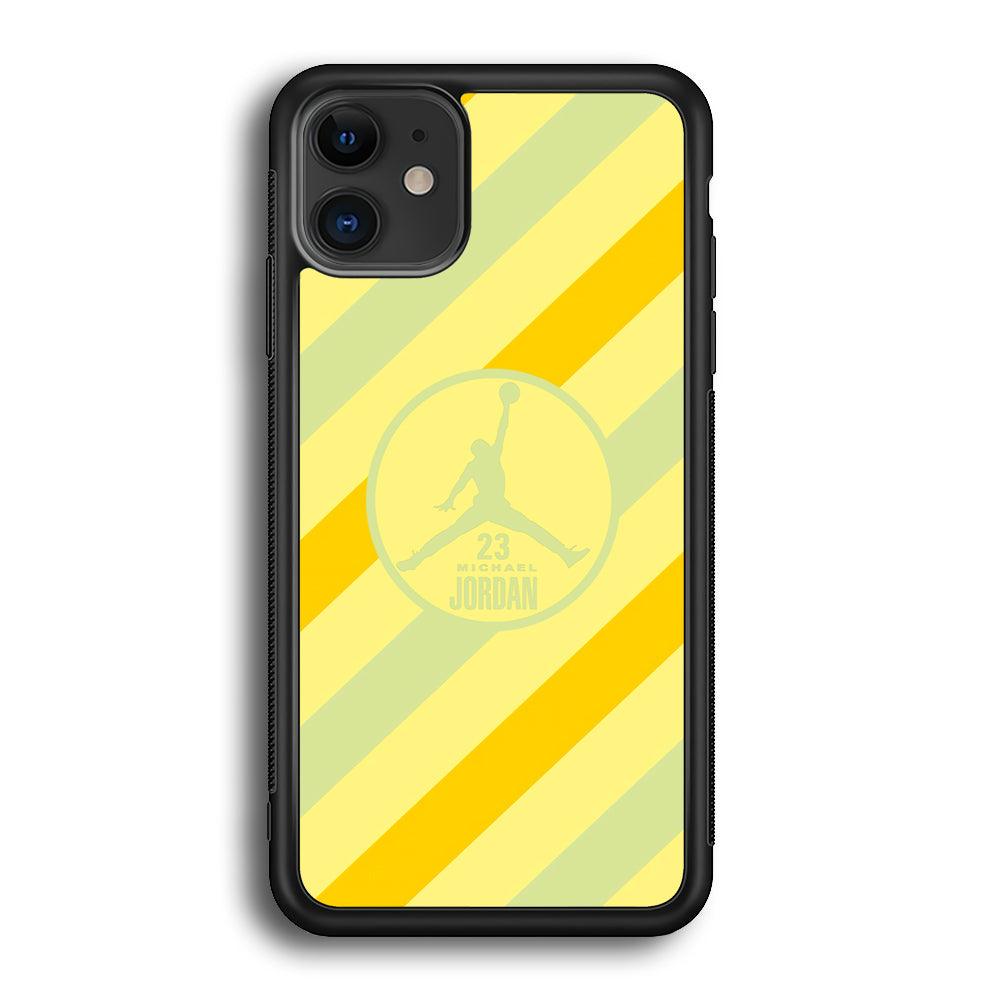 Air Jordan Gradation of Light iPhone 12 Case-Rubber Black (2D Case)-Oxvistore
