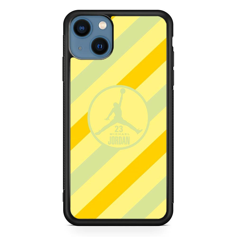 Air Jordan Gradation of Light iPhone 13 Case-Rubber Black (2D Case)-Oxvistore