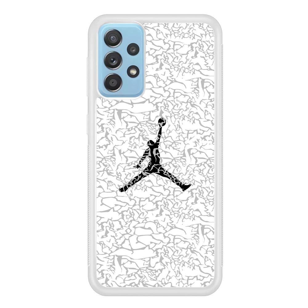 Air Jordan Gray Abstract Pattern Samsung Galaxy A52 Case-Oxvistore