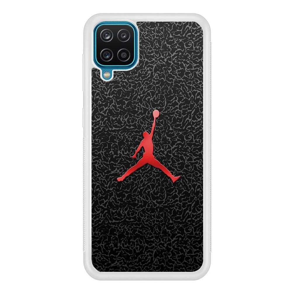 Air Jordan Gray Patern Samsung Galaxy A12 Case-Oxvistore