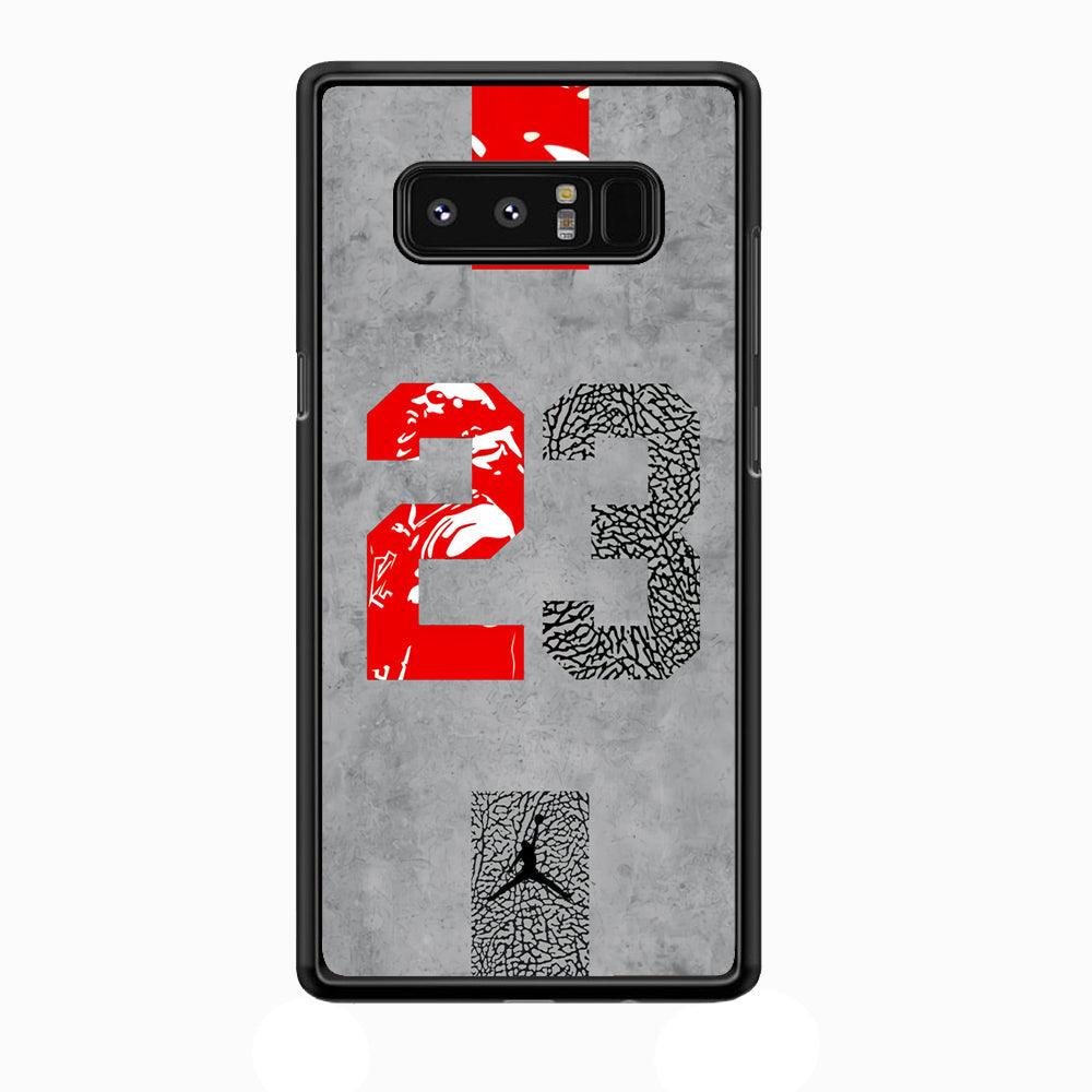 Air Jordan Great 23 Samsung Galaxy Note 8 Case-Rubber Black (2D Case)-Oxvistore
