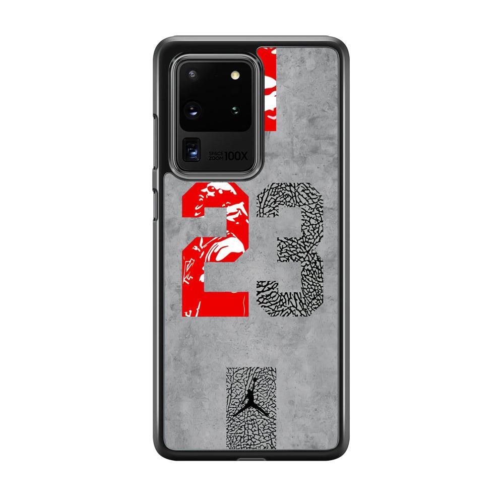 Air Jordan Great 23 Samsung Galaxy S20 Ultra Case-Rubber Black (2D Case)-Oxvistore