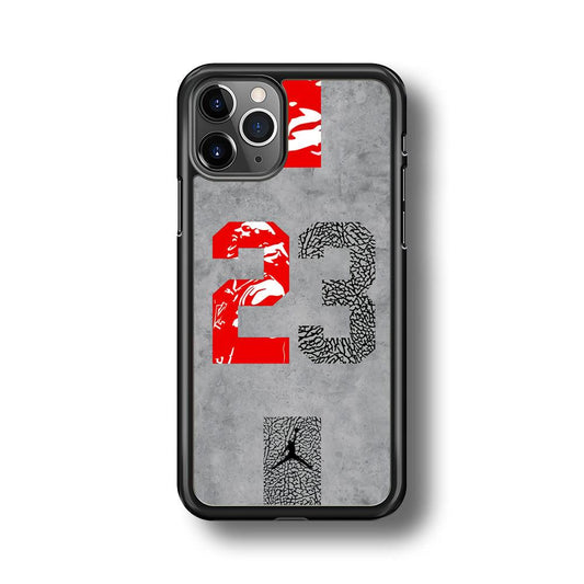 Air Jordan Great 23 iPhone 11 Pro Max Case-Rubber Black (2D Case)-Oxvistore
