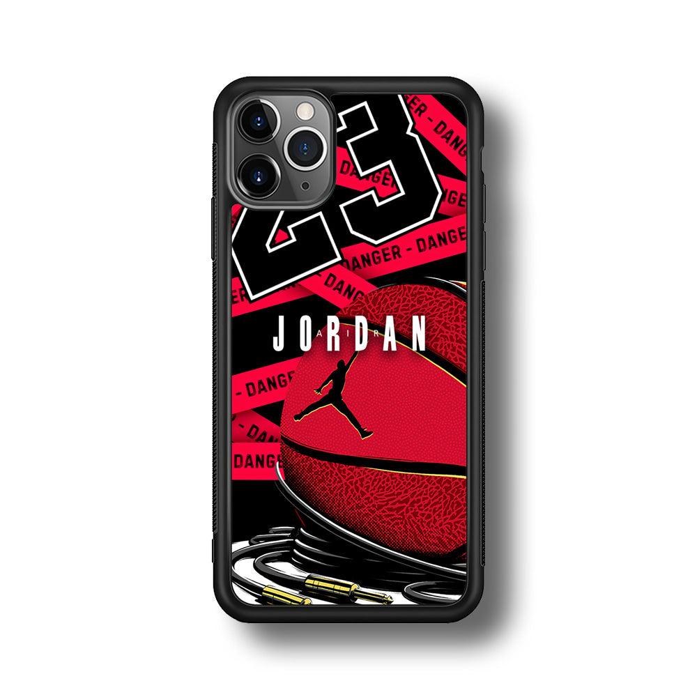 Air Jordan Hopefulness Ball iPhone 11 Pro Max Case-Rubber Black (2D Case)-Oxvistore