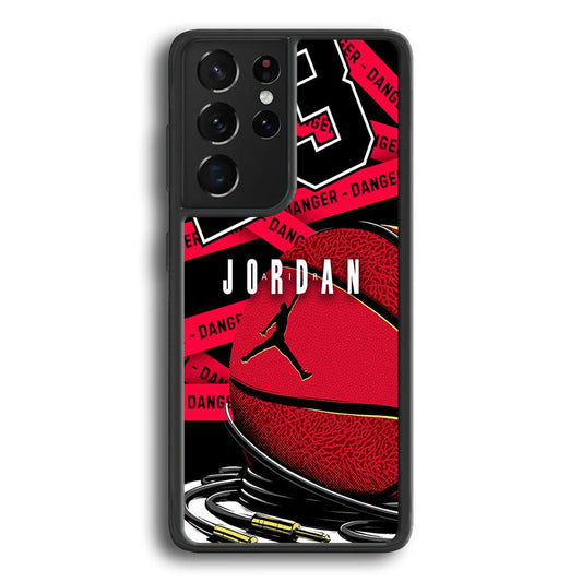 Air Jordan Hopefulness Ball Samsung Galaxy S22 Ultra Case-Rubber Black (2D Case)-Oxvistore