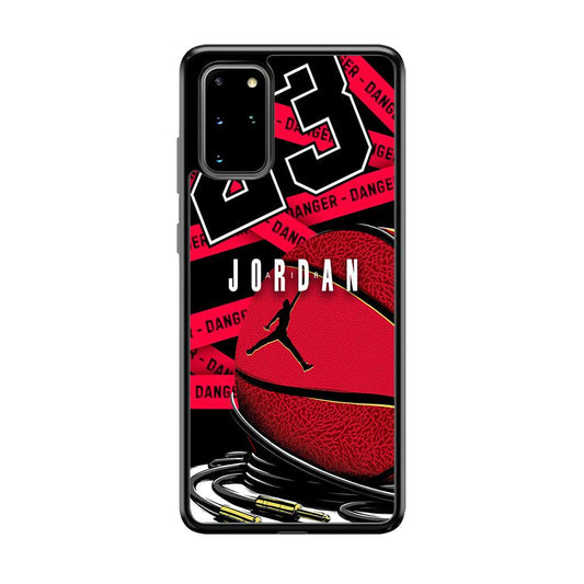 Air Jordan Hopefulness Ball Samsung Galaxy S20 Plus Case-Rubber Black (2D Case)-Oxvistore