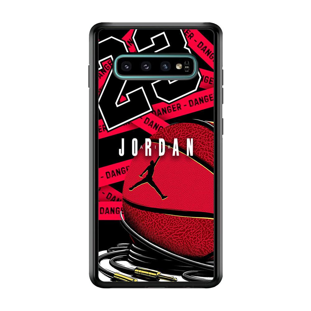 Air Jordan Hopefulness Ball Samsung Galaxy S10 Case-Rubber Black (2D Case)-Oxvistore