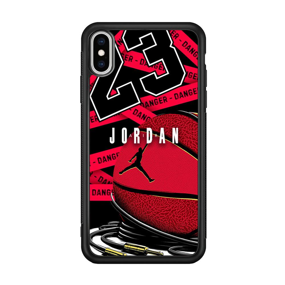 Air Jordan Hopefulness Ball iPhone Xs Max Case-Rubber Black (2D Case)-Oxvistore