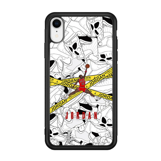 Air Jordan Jump and Fly iPhone XR Case-Rubber Black (2D Case)-Oxvistore