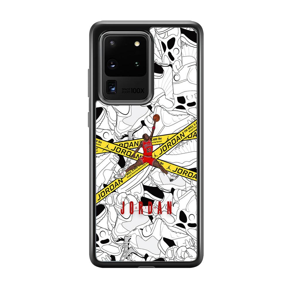 Air Jordan Jump and Fly Samsung Galaxy S20 Ultra Case-Rubber Black (2D Case)-Oxvistore