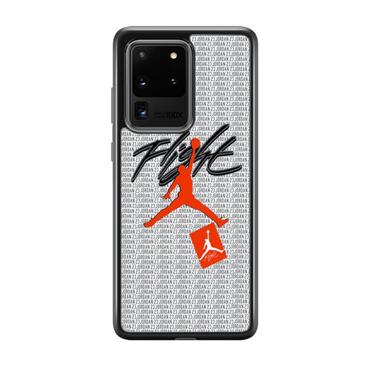 Air Jordan Keep The Flight Samsung Galaxy S20 Ultra Case-Rubber Black (2D Case)-Oxvistore