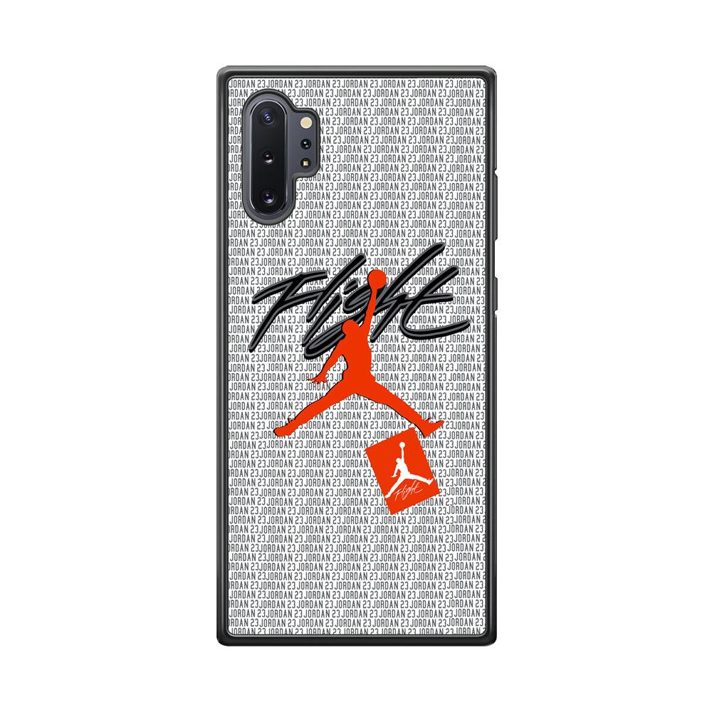 Air Jordan Keep The Flight Samsung Galaxy Note 10 Plus Case-Rubber Black (2D Case)-Oxvistore