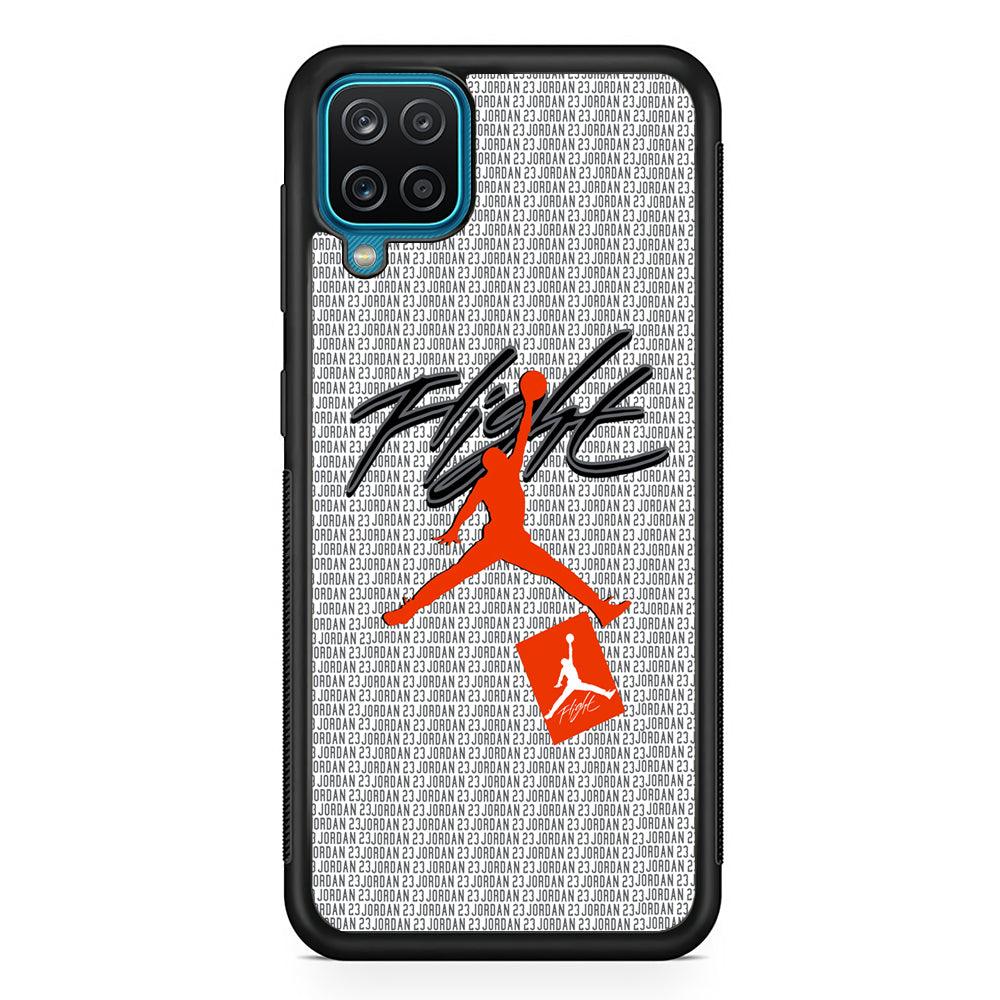 Air Jordan Keep The Flight Samsung Galaxy A12 Case-Rubber Black (2D Case)-Oxvistore