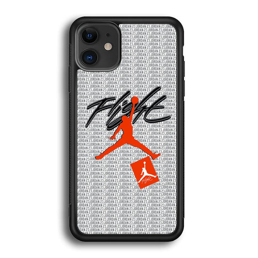 Air Jordan Keep The Flight iPhone 11 Case-Rubber Black (2D Case)-Oxvistore