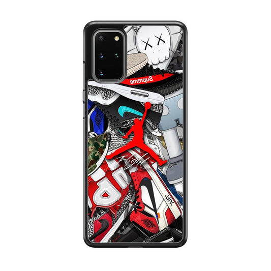 Air Jordan Leader of Layer Samsung Galaxy S20 Plus Case-Rubber Black (2D Case)-Oxvistore