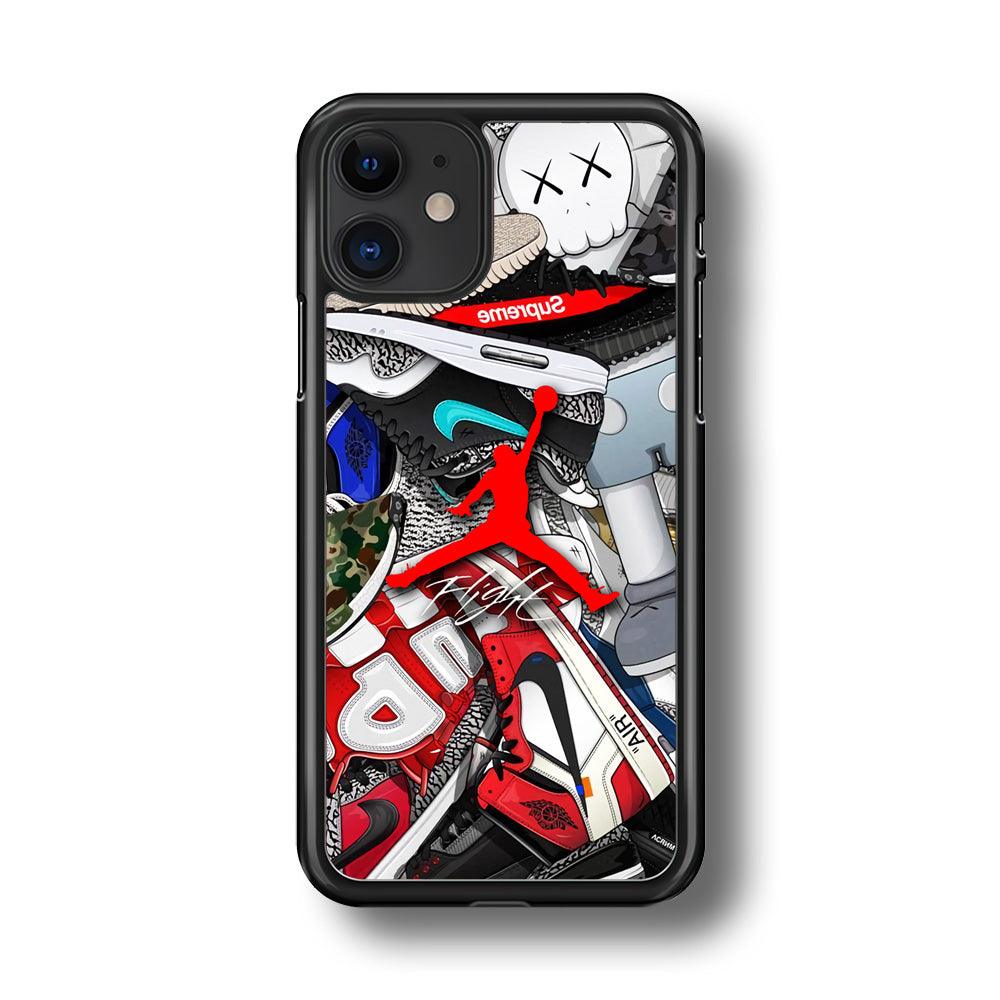 Air Jordan Leader of Layer iPhone 11 Case-Rubber Black (2D Case)-Oxvistore