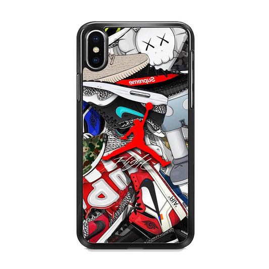 Air Jordan Leader of Layer iPhone XS MAX Case-Rubber Black (2D Case)-Oxvistore