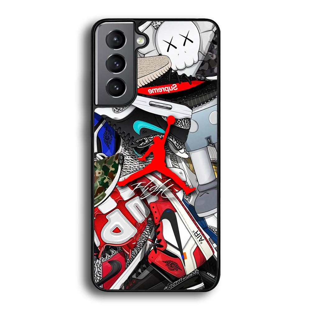 Air Jordan Leader of Layer Samsung Galaxy S23 Case-Rubber Black (2D Case)-Oxvistore