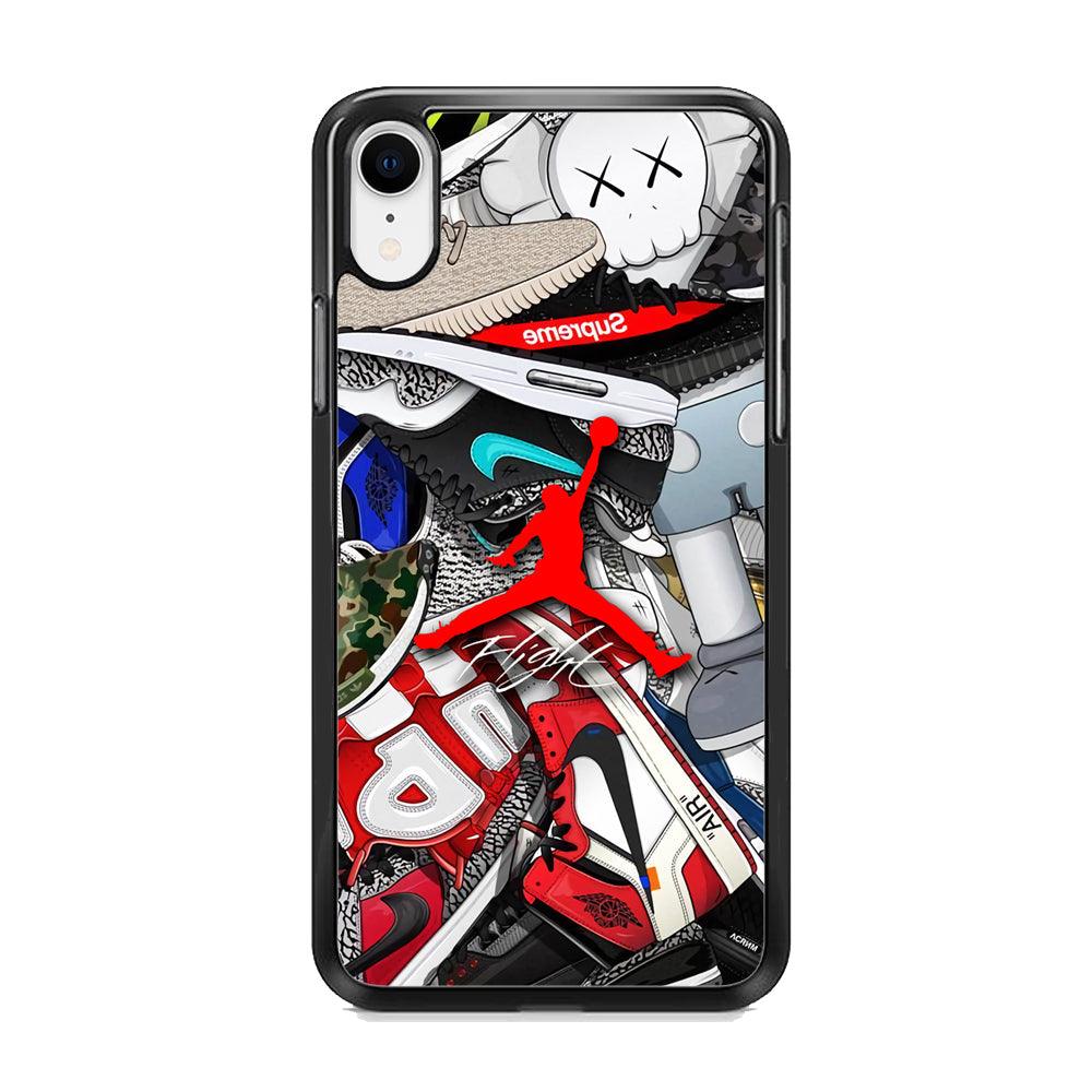 Air Jordan Leader of Layer iPhone XR Case-Rubber Black (2D Case)-Oxvistore