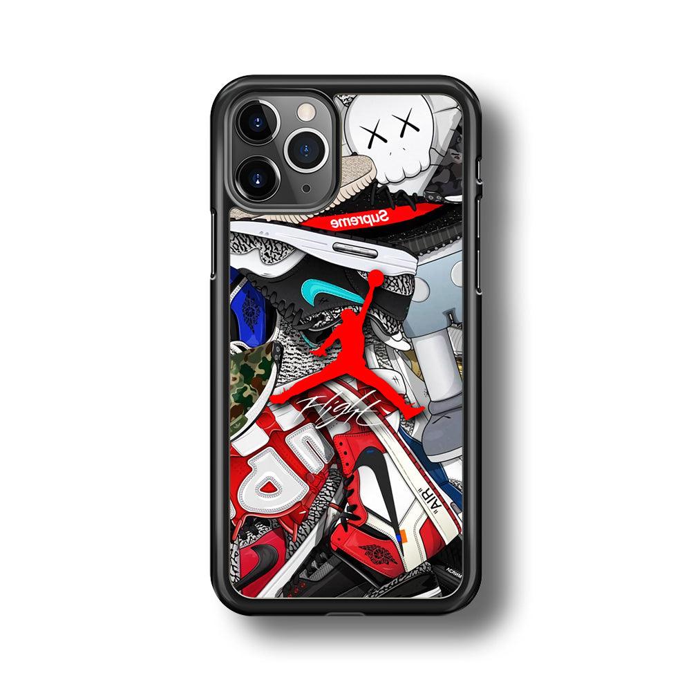 Air Jordan Leader of Layer iPhone 11 Pro Case-Rubber Black (2D Case)-Oxvistore