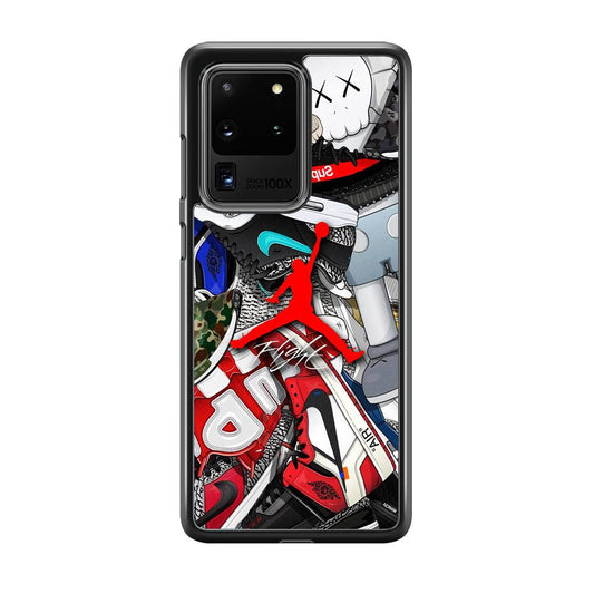 Air Jordan Leader of Layer Samsung Galaxy S20 Ultra Case-Rubber Black (2D Case)-Oxvistore