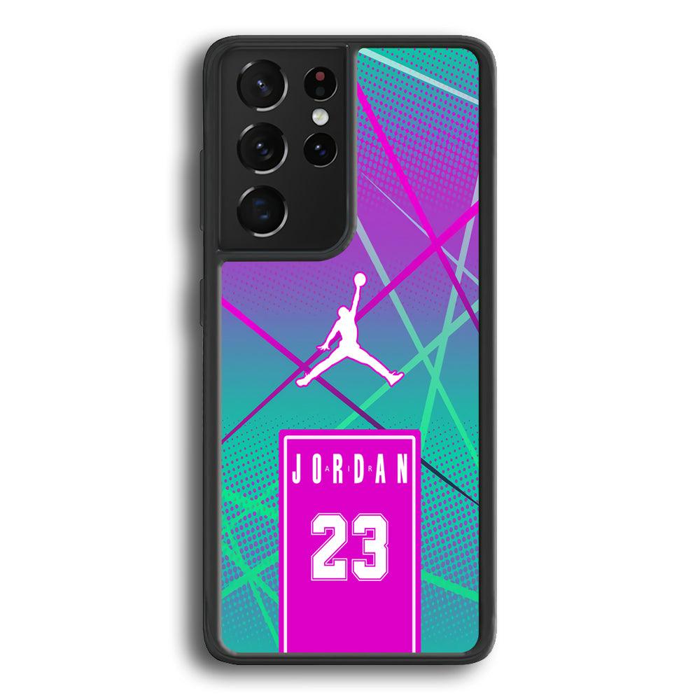 Air Jordan Light of The Year Samsung Galaxy S24 Ultra Case-Rubber Black (2D Case)-Oxvistore