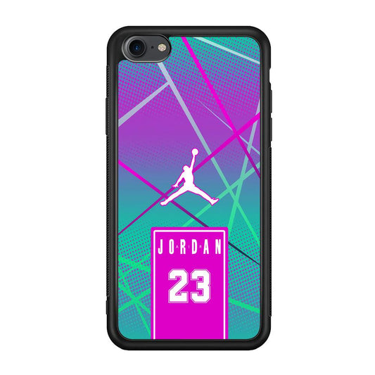 Air Jordan Light of The Year iPhone 7 Case-Rubber Black (2D Case)-Oxvistore