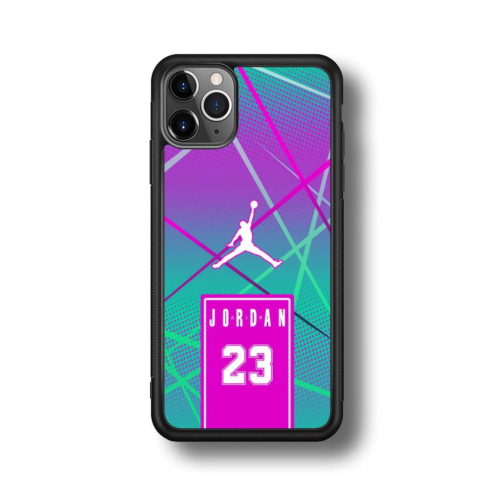 Air Jordan Light of The Year iPhone 11 Pro Max Case-Rubber Black (2D Case)-Oxvistore