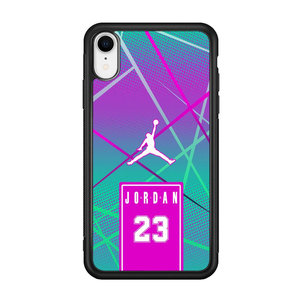 Air Jordan Light of The Year iPhone XR Case-Rubber Black (2D Case)-Oxvistore
