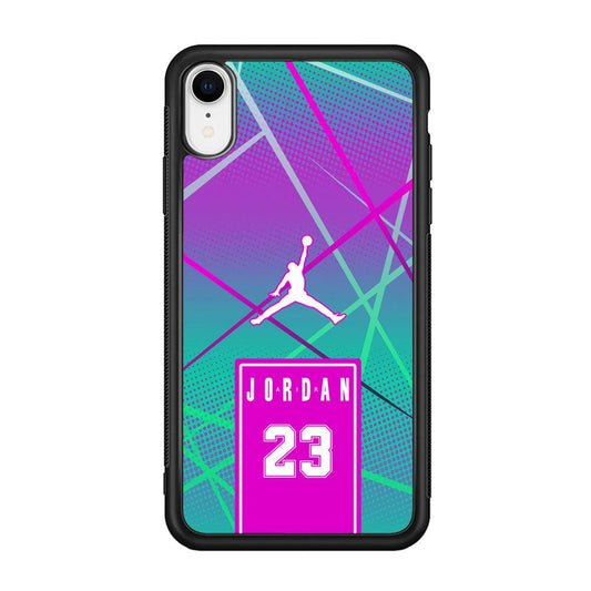 Air Jordan Light of The Year iPhone XR Case-Rubber Black (2D Case)-Oxvistore
