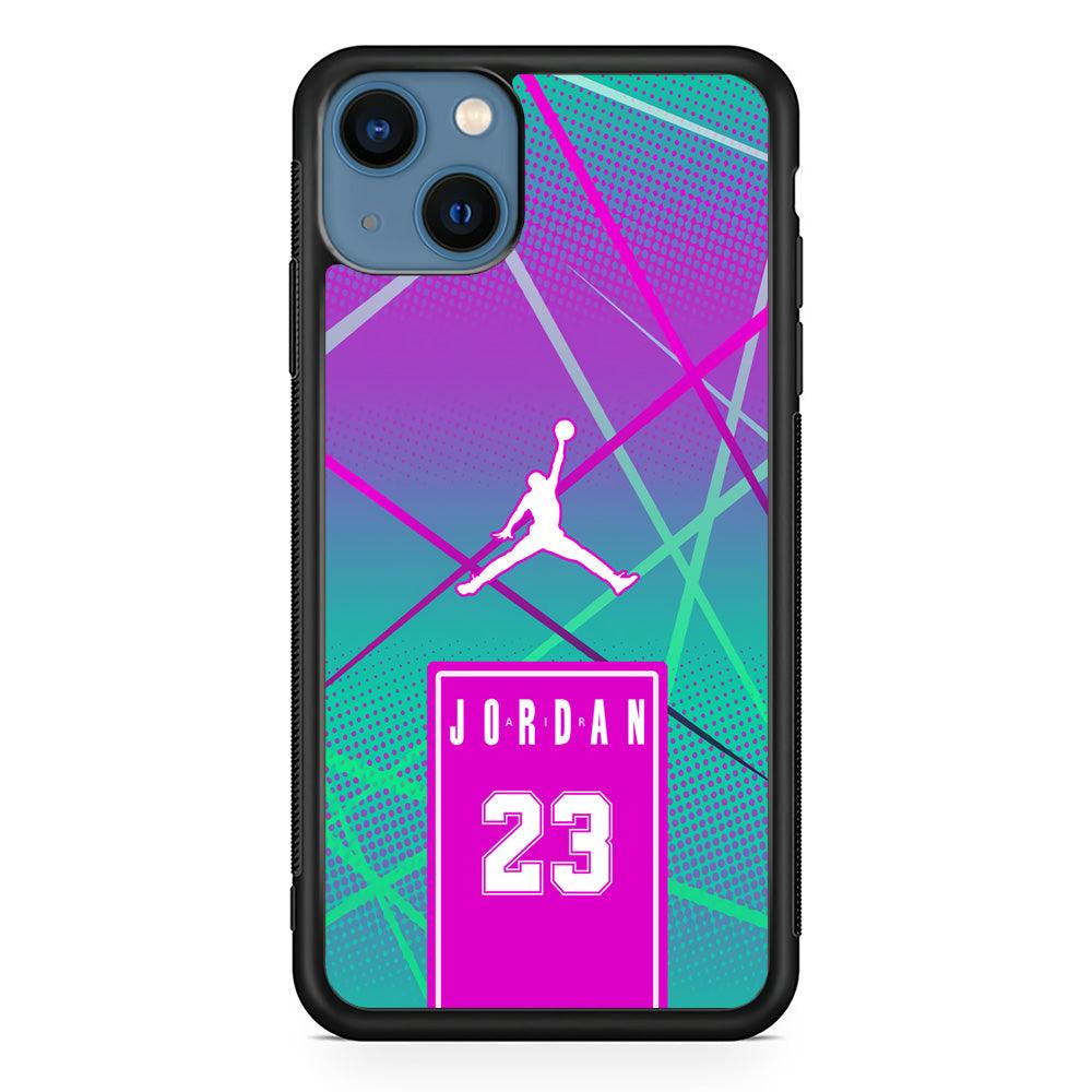Air Jordan Light of The Year iPhone 14 Case-Rubber Black (2D Case)-Oxvistore