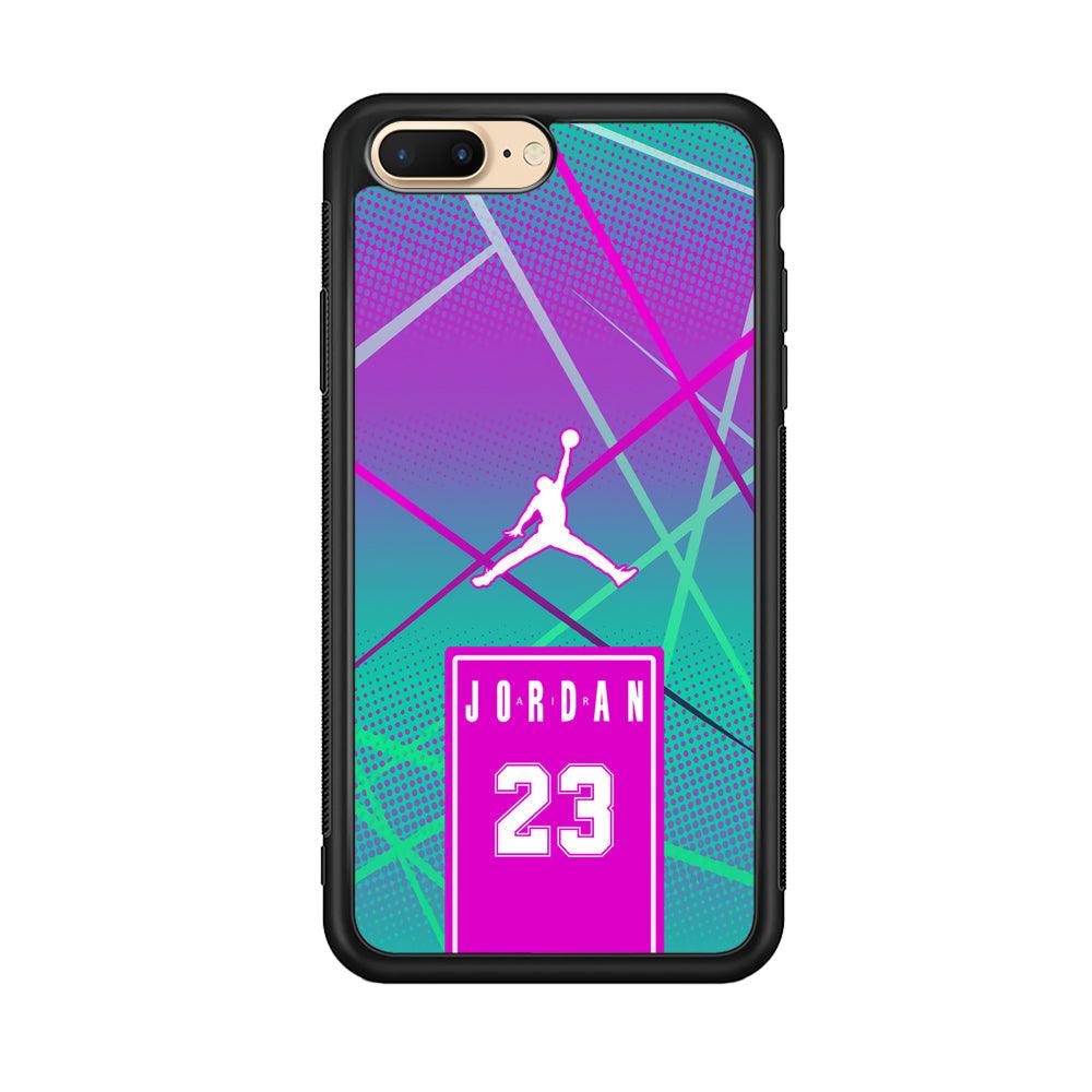 Air Jordan Light of The Year iPhone 7 plus Case-Rubber Black (2D Case)-Oxvistore