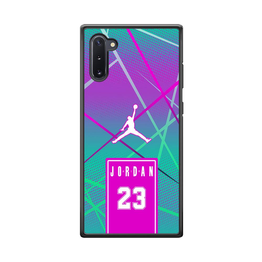 Air Jordan Light of The Year Samsung Galaxy Note 10 Case-Rubber Black (2D Case)-Oxvistore