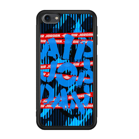 Air Jordan Line Under Water iPod Touch 6 Case-Rubber Black (2D Case)-Oxvistore