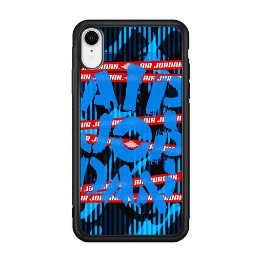 Air Jordan Line Under Water iPhone XR Case-Rubber Black (2D Case)-Oxvistore