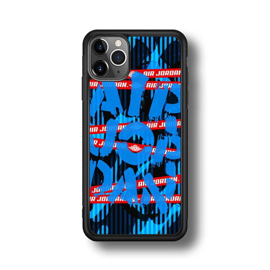 Air Jordan Line Under Water iPhone 11 Pro Max Case-Rubber Black (2D Case)-Oxvistore