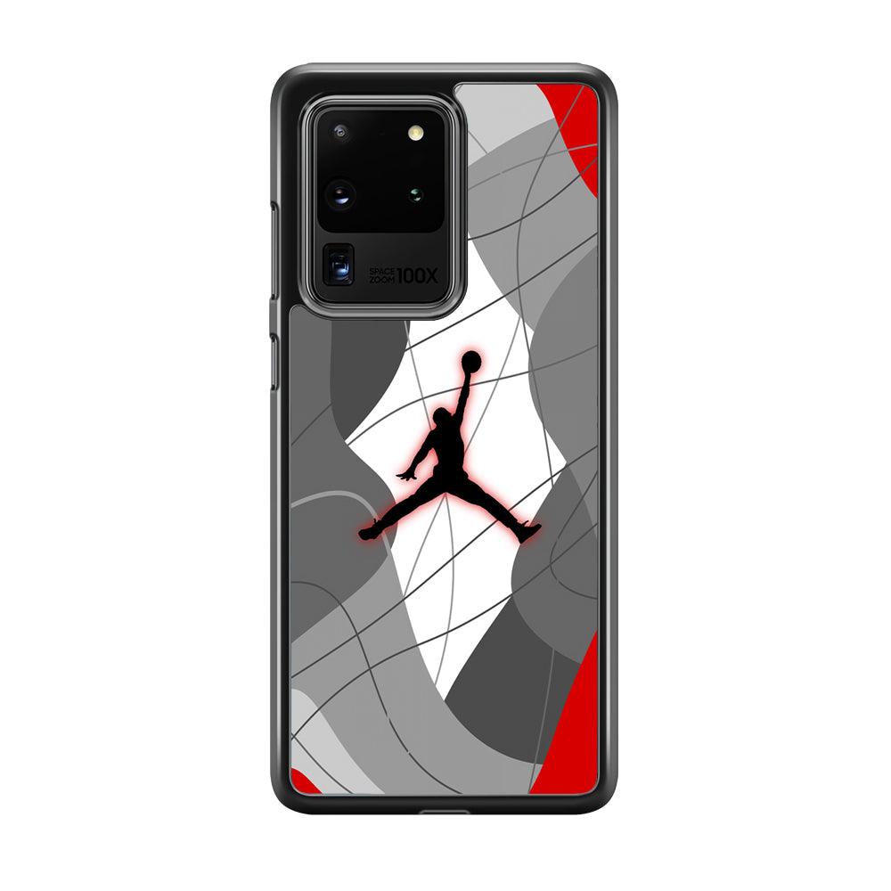 Air Jordan Line of Tradition Samsung Galaxy S20 Ultra Case-Rubber Black (2D Case)-Oxvistore