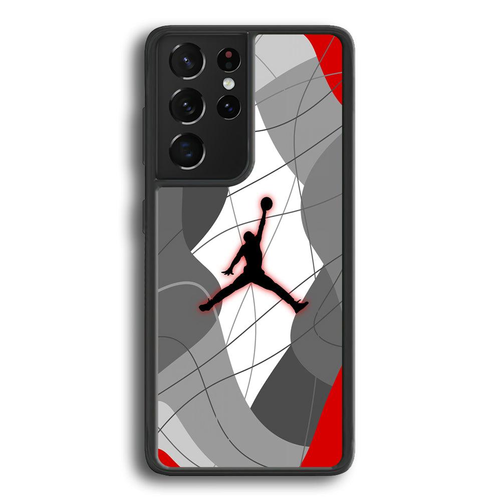 Air Jordan Line of Tradition Samsung Galaxy S24 Ultra Case-Rubber Black (2D Case)-Oxvistore