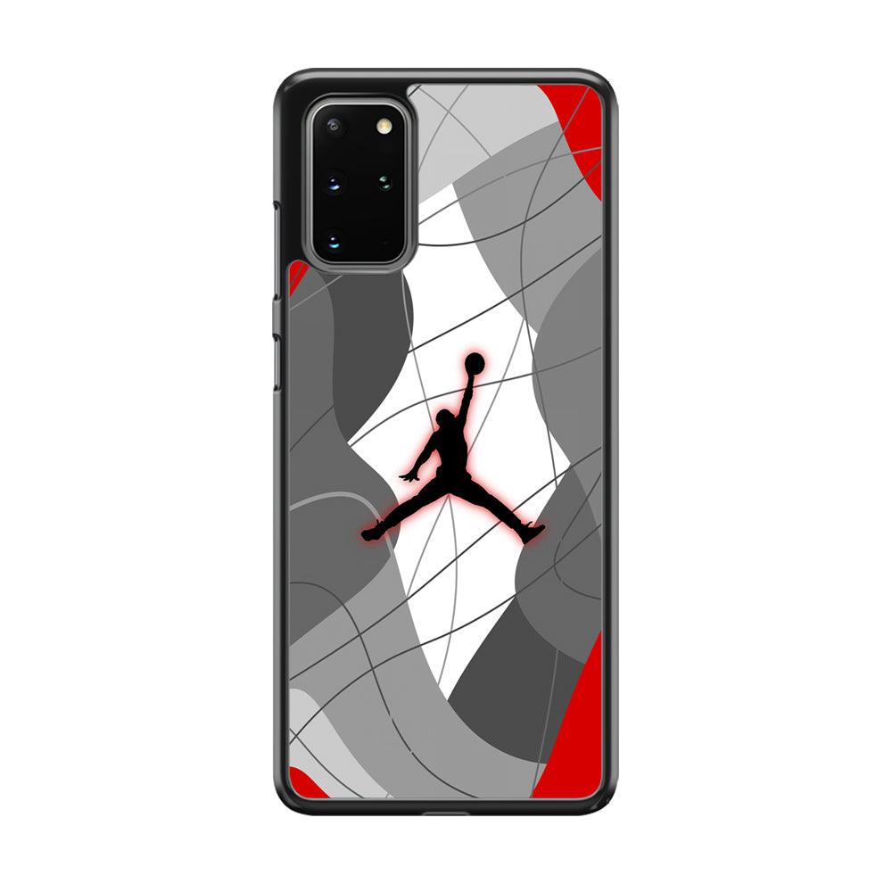 Air Jordan Line of Tradition Samsung Galaxy S20 Plus Case-Rubber Black (2D Case)-Oxvistore
