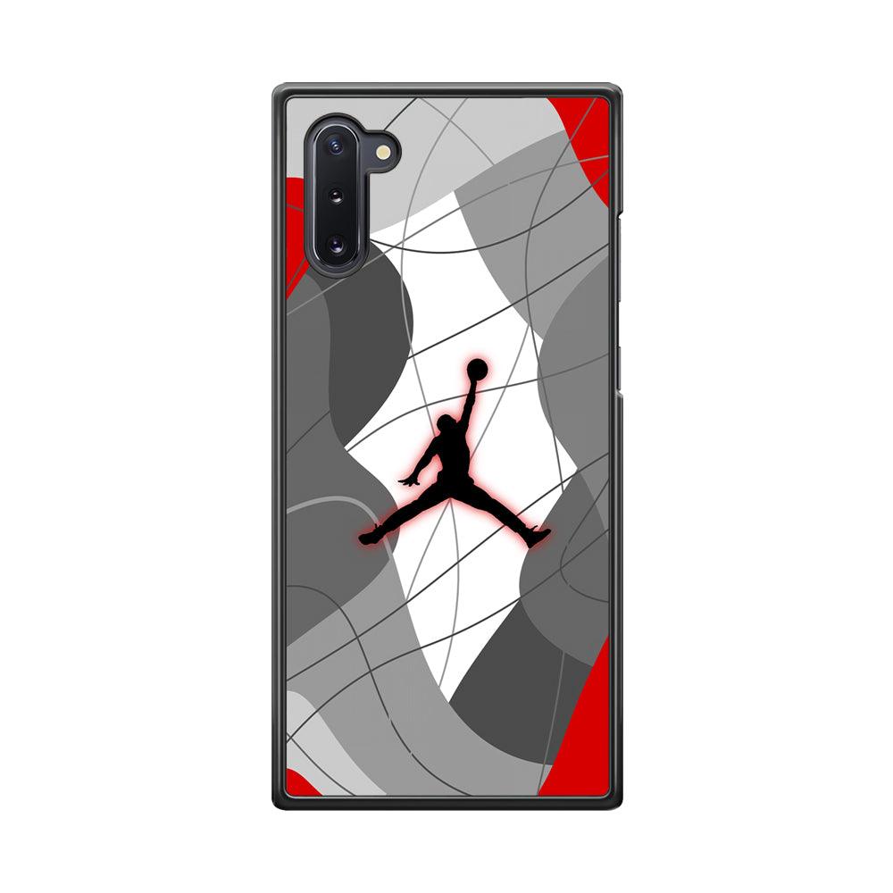 Air Jordan Line of Tradition Samsung Galaxy Note 10 Case-Rubber Black (2D Case)-Oxvistore