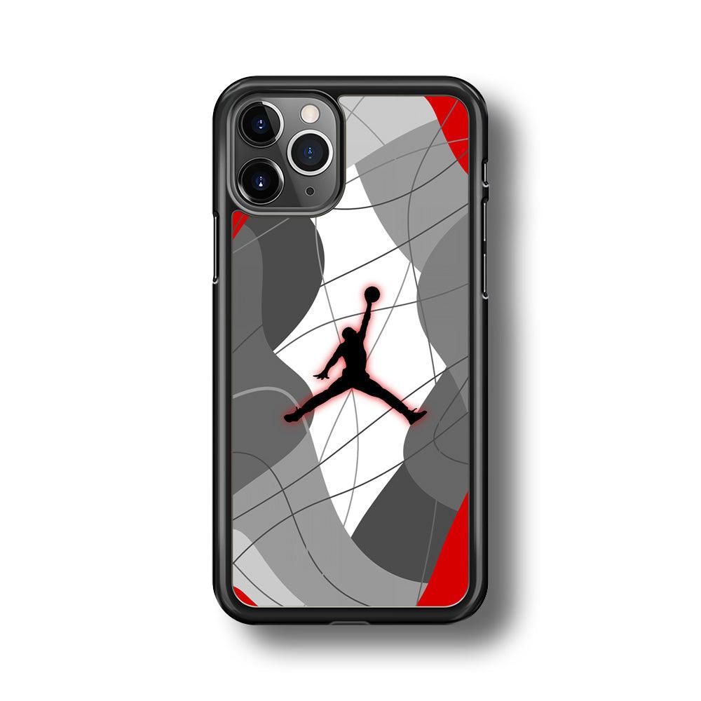 Air Jordan Line of Tradition iPhone 11 Pro Max Case-Rubber Black (2D Case)-Oxvistore