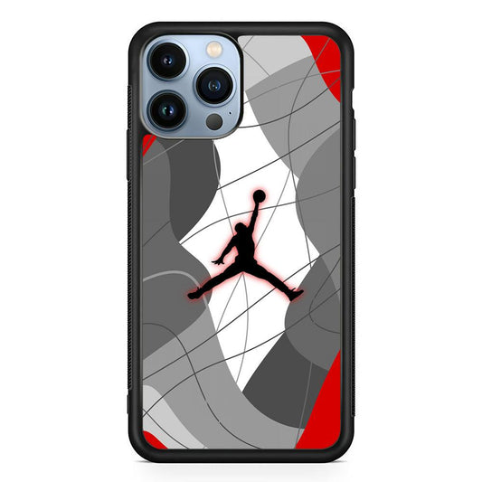 Air Jordan Line of Tradition iPhone 14 Pro Case-Rubber Black (2D Case)-Oxvistore