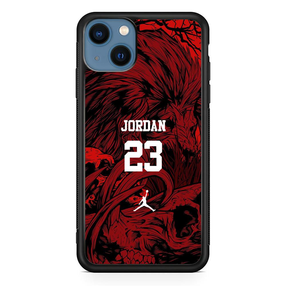 Air Jordan Lion Inside of Mind iPhone 14 Case-Rubber Black (2D Case)-Oxvistore