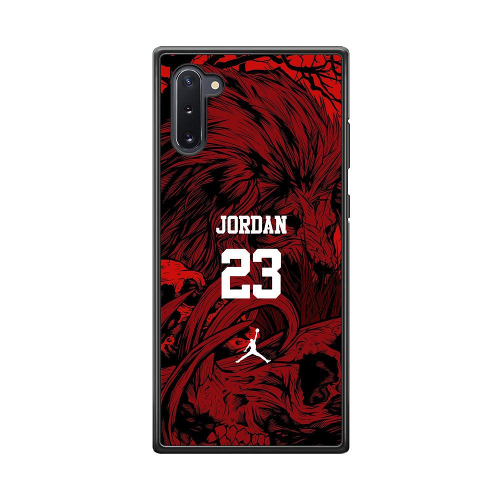 Air Jordan Lion Inside of Mind Samsung Galaxy Note 10 Case-Rubber Black (2D Case)-Oxvistore