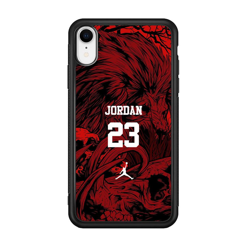 Air Jordan Lion Inside of Mind iPhone XR Case-Rubber Black (2D Case)-Oxvistore