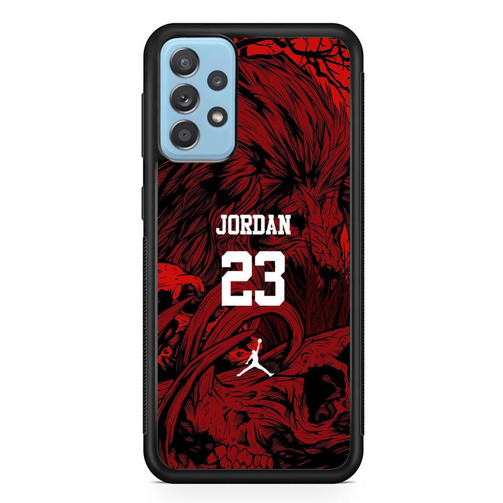 Air Jordan Lion Inside of Mind Samsung Galaxy A72 Case-Rubber Black (2D Case)-Oxvistore